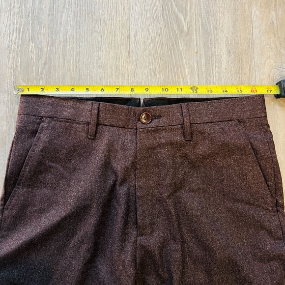 UNTUCKit Men’s 30x30 Straight Fit Wool Blend Casey Dress Pants Brown Reda flexo - Picture 12 of 16